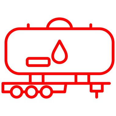 Web ve mobil uygulama tasarımınız için beyaz arkaplanda izole edilmiş tanker simgesi vektörü, benzin logosu kavramı