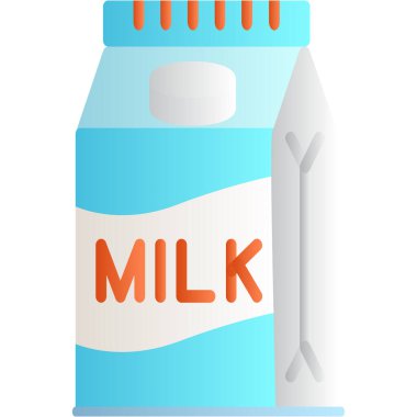 süt şişesi simgesi, izometrik 3 boyutlu