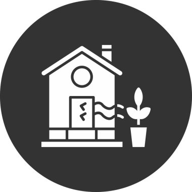 Bir ev simgesinin vektör illüstrasyonu