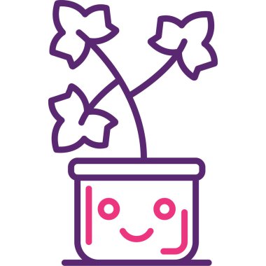 Bitki. Web simgesi basit illüstrasyon