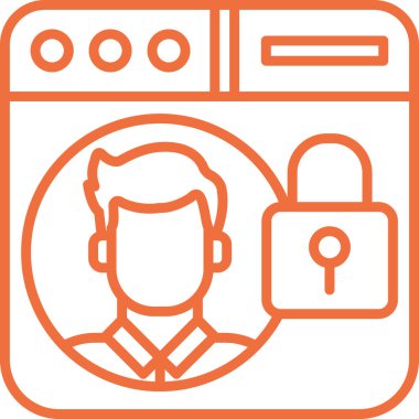 Adamım. Web simgesi basit illüstrasyon