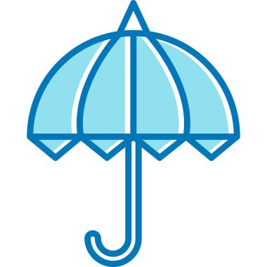 şemsiye simgesi vektör illüstrasyonu