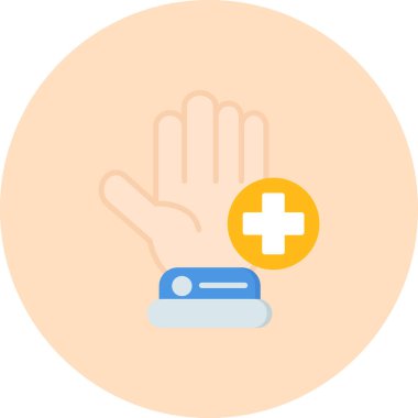 Tıbbi simge vektör illüstrasyon tasarımı ile el