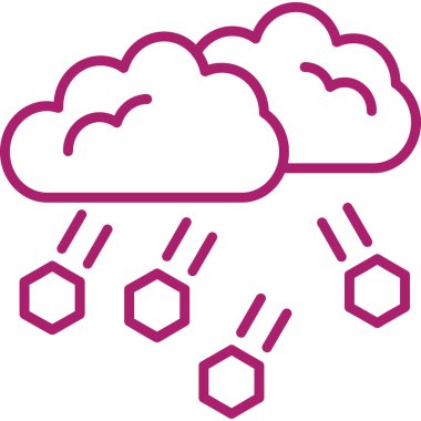 Bulut simgesi vektör illüstrasyonu