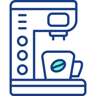 Kahve. Web simgesi basit illüstrasyon