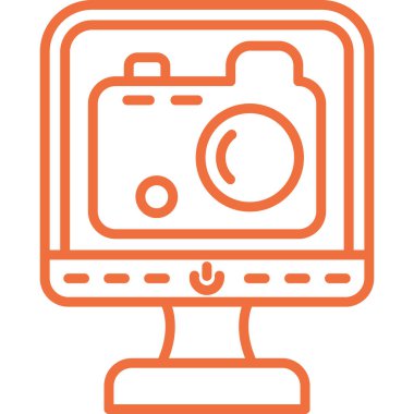 Kamera. Web simgesi basit illüstrasyon