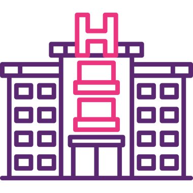 Bina simgesi. Web için ev vektör simgelerinin özet çizimi