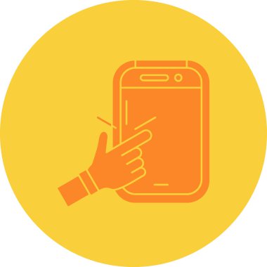 bir el simgesi ile akıllı telefon