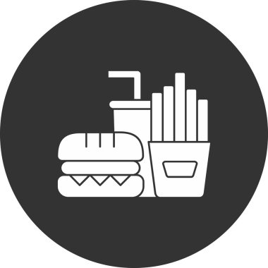 fast food vektör çizgisi simgesi, yiyecek ve illüstrasyon, yiyecek dağıtım simgesi,