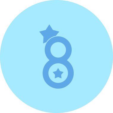 Sekiz numaralı simge vektör çizimi