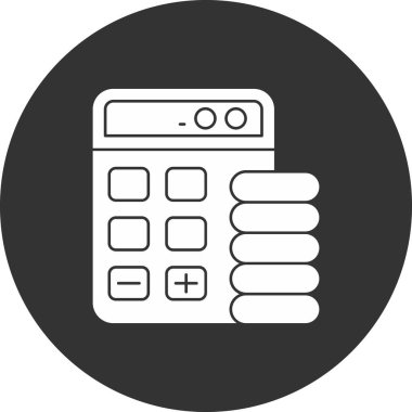 Hesap makinesi simgesinin vektör illüstrasyonu