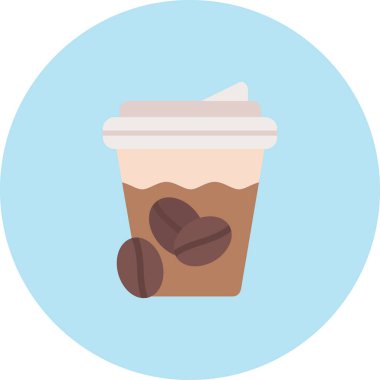 Kahve. Web simgesi basit illüstrasyon