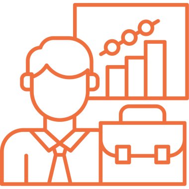 İş yönetimi satırı vektör simgesi.