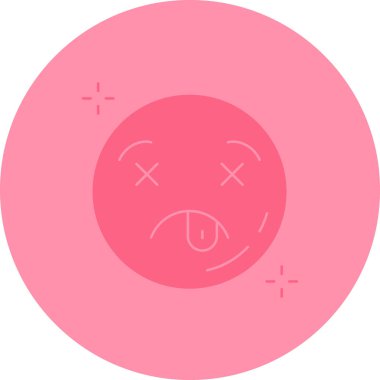 Yüz. Web simgesi basit illüstrasyon