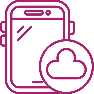 Akıllı telefon. Web simgesi basit illüstrasyon