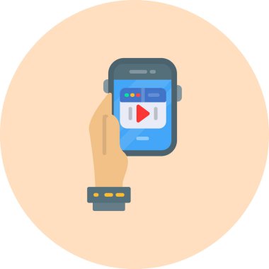 Akıllı telefon vektör resimlemesi ile akıllı twatch