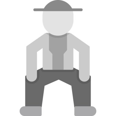 Şapkalı kişi, vektör simgesi