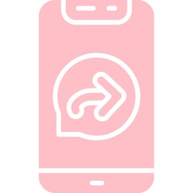 Akıllı telefon. Web simgesi basit illüstrasyon