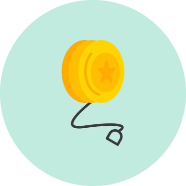 Çizgi film madeni parasının vektör çizimi