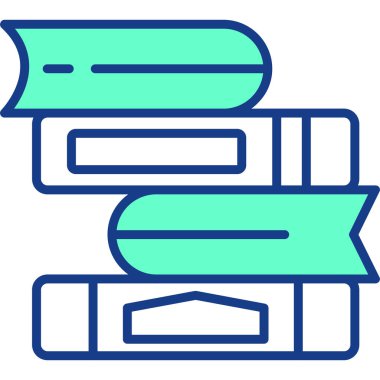 Kitaplar. Web simgesi basit illüstrasyon