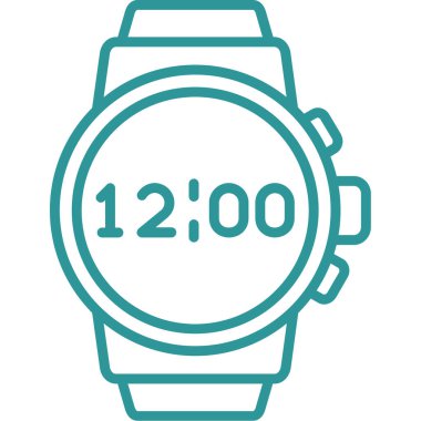 Saat. Web simgesi basit illüstrasyon