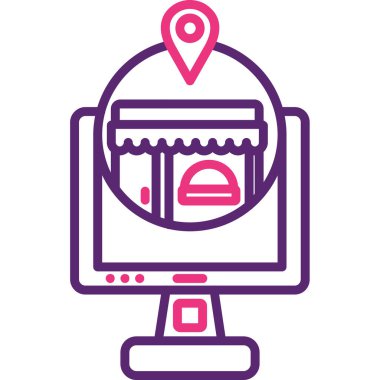 gps navigasyon konumu simgesi - taslak biçimi