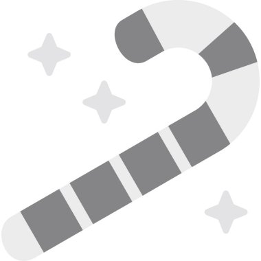 Şeker kamışı Noel simgesi düz stil