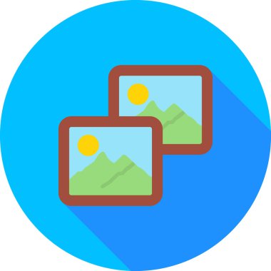 Resim düz vektör simgesi