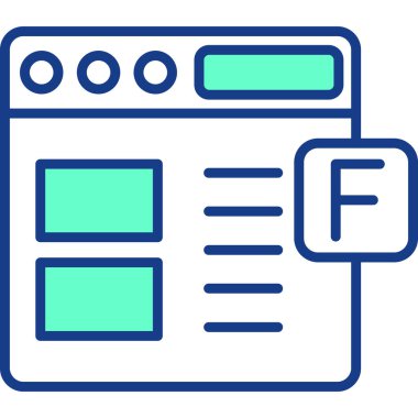 Web sayfası simgesi modern vektör illüstrasyonu