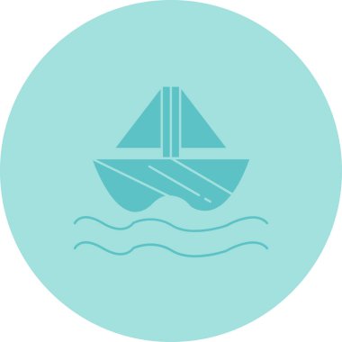 tekne ikonu vektör illüstrasyonu