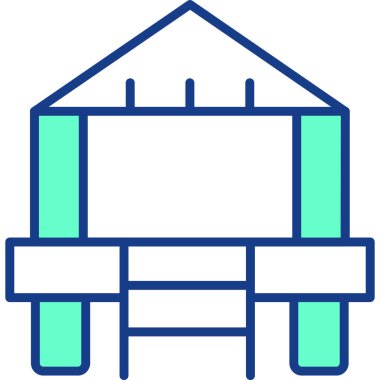 bina simgesi, vektör illüstrasyonu