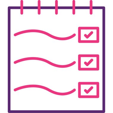 kontrol listesi simgesi vektör illüstrasyonu