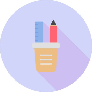 Kalem. Web simgesi basit illüstrasyon