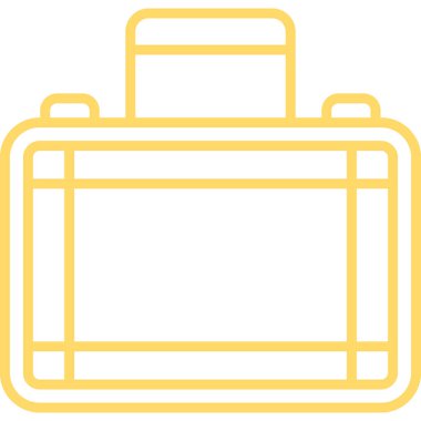 Bavul. Web simgesi basit illüstrasyon