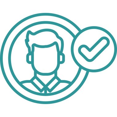 Müşteri hizmetleri vektör çizgisi simgesi, imza, beyaz arkaplan üzerindeki illüstrasyon, düzenlenebilir vuruşlar