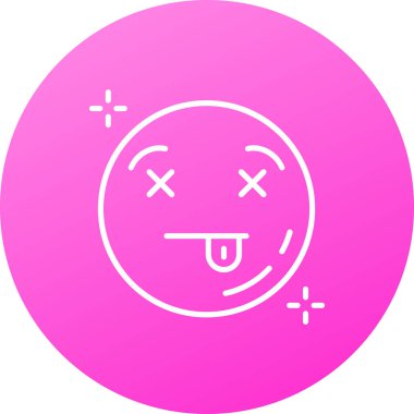 Moda tarzında izole edilmiş emoji simgesi