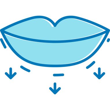 Mavi bir simgenin vektör illüstrasyonu