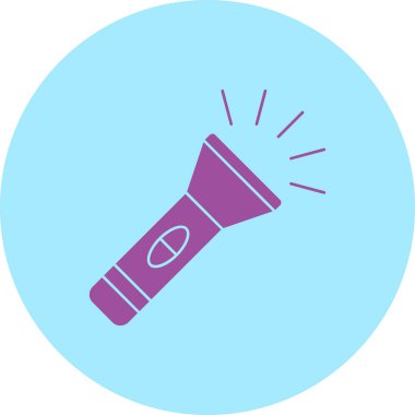 Bir el feneri simgesinin vektör illüstrasyonu