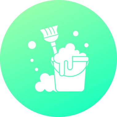 Bir kova su ikonunun vektör çizimi