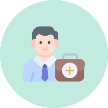 İş Adamı Düz Vektör Simgesi