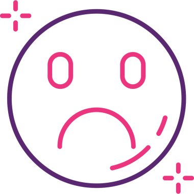 üzgün ağ simgesi, vektör illüstrasyonu