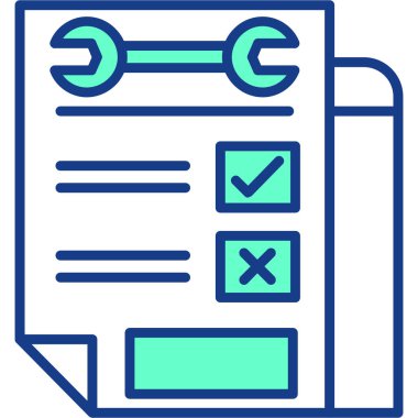 Kontrol listesi. Web simgesi basit illüstrasyon