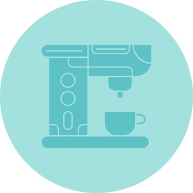 Kahve. Web simgesi basit illüstrasyon