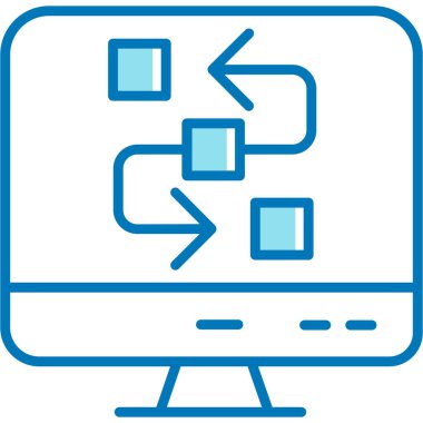 Bilgisayar ekranı. Basit resimleme