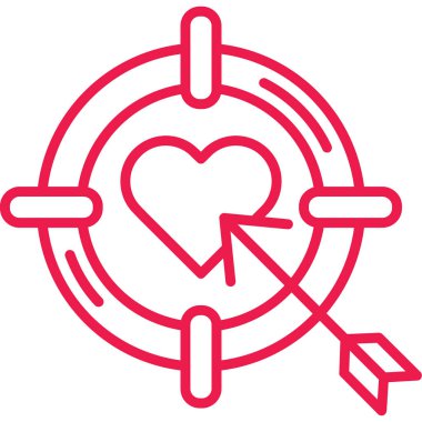 Bir kalp simgesinin vektör illüstrasyonu