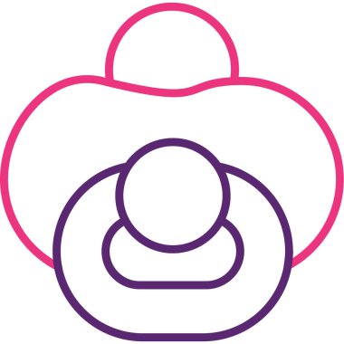 kadın simge vektör illüstrasyonu