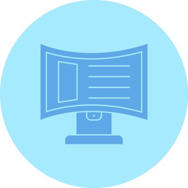 Monitör. Web simgesi basit illüstrasyon