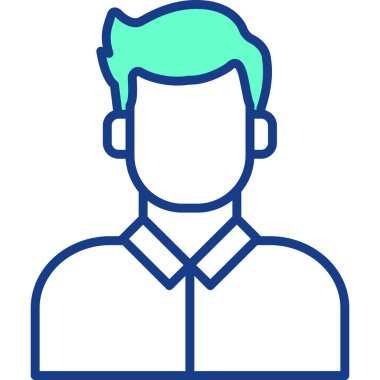 Adamım. Web simgesi basit illüstrasyon