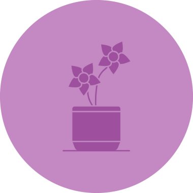 güzel çiçek vektör çizgisi simgesi