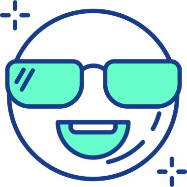 Güneş gözlüğü simgesinin vektör illüstrasyonu